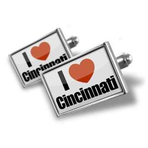 Cufflinks I Love Cincinnati region: Ohio, United States   Hand Made 