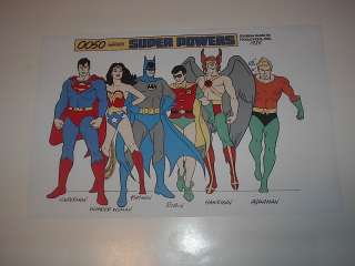 DC SUPER POWERS GALACTIC GUARDIANS HEROES #1 MODEL SHEET PIN UP  