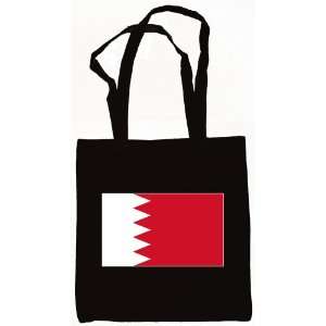  Bahrain Flag Canvas Tote Bag Black 