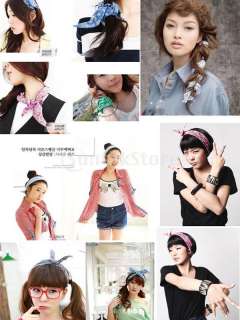 Korea Style Women girl Bunny Rabbit Ear Satin Headband Wire Hair Band 
