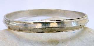 VINTAGE sterling silver sikh kara bangle plain jewelry  