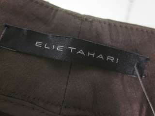 ELIE TAHARI Brown Linen Pants Slacks Sz 8  