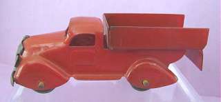 1930s Vintage MARX Toy Pressed Steel Red Delivery Truck 4 1/2  