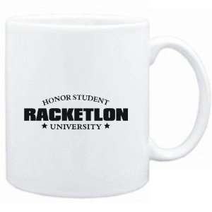  Mug White  Honor Student Racketlon University  Sports 