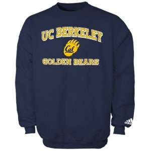   Cal Golden Bears Navy Blue Stacked Crew Sweatshirt: Sports & Outdoors