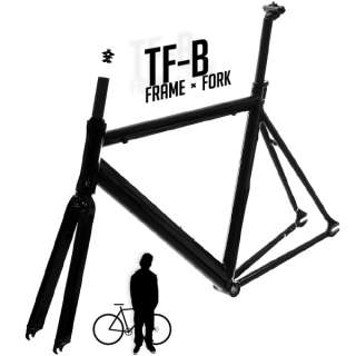 Track Fixie Road Bike Frame with Fork Black 59cm  