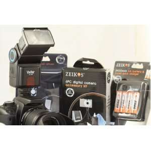  Vivitar Bounce Zoom Flash Kit With Batteries For Nikon D40 D40X 