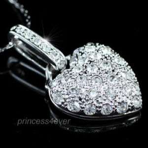 Heart Pendant Necklace use Swarovski Crystal SN022  