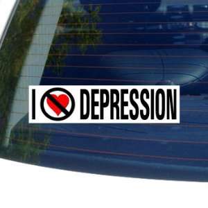  I Hate Anti DEPRESSION   Window Bumper Sticker: Automotive