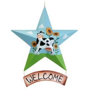 Quality Metal Welcome Star/ Cow 