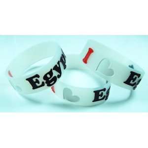  I Love Egypt   Silicone Wristband / Bracelet   Egyptian 