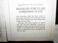 FRANKLIN BISQUE PORCELAIN 1976 SLIENT NIGHT PLATE W/BOX  