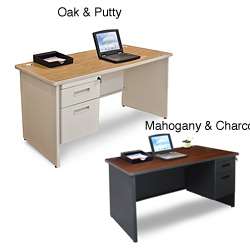 Marvel 48 inch Single Pedestal Steel Desk  Overstock