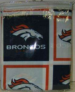 Denver Broncos 72x72 Fabric Bathroom Shower Curtain  