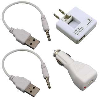 USB Cable/ Car and Travel Charger for Apple iPod Shuffle Generation 2 