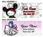 Hello Kitty Tokidoki Personalized Address Labels ***NEW DESIGNS***
