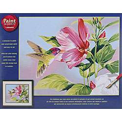 Dimensions Hibiscus Hummingbird Paint by Number Kit  Overstock
