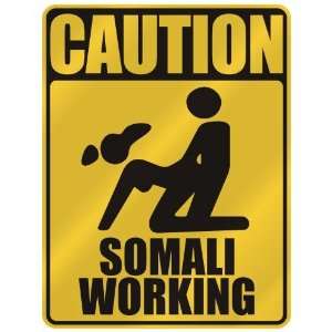   CAUTION  SOMALI WORKING  PARKING SIGN SOMALIA Patio, Lawn & Garden