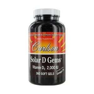  Carlson Solar D Vitamin D3 2,000IU   360 Soft Gels Health 