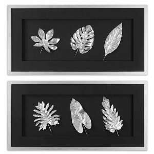  Uttermost Silver Leaves, S/2 Wall Decor: Home & Kitchen