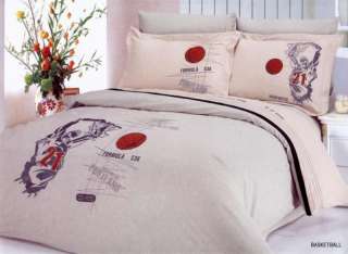 Basketball Full Queen Duvet Comforter Bed Bedding Set  