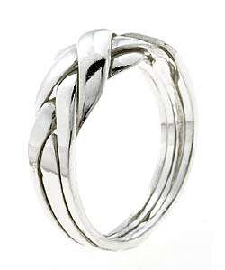 Sterling Silver 4 piece Puzzle Ring  