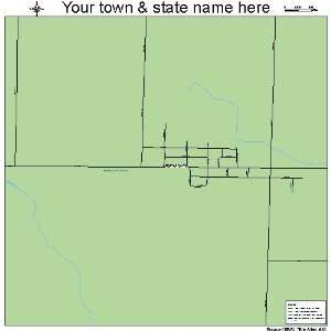  Street & Road Map of Walkerville, Michigan MI   Printed 