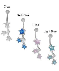 Shooting Star Dangle Curved Navel Barbell  Overstock