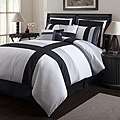 Lush Decor Iman White/Black 8 piece Queen size Comforter Set 