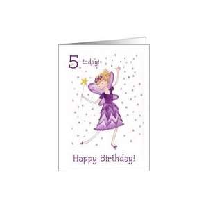  Purple Fairy 5th Birthday Card Card: Toys & Games
