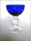 MORGANTOWN COBALT BLUE GOLF BALL WATER GLASS STEM  