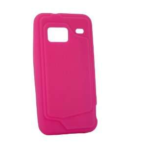  Hot Pink Silicone Rubber HTC Incredible Case: Cell Phones 