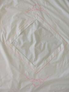 Vintage Cotton embroidered Duvet Cover Center opening 68x79+ 2 