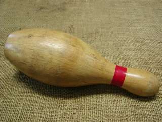 Vintage Wooden Bowling Pin  Antique Ball Bowl Old 6170  
