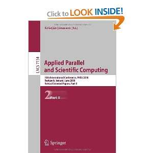Applied Parallel and Scientific Computing 10th International 