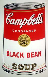 Andy Warhols Campbells Soup Cans  Black Bean Soup  
