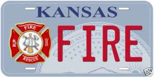 Fire Kansas Metal Novelty Car Tag License Plate  