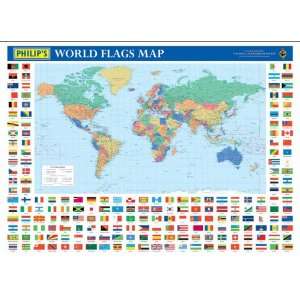  World Flags Wall Map Folded (9780540089123) Books