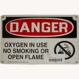Danger Oxygen in Use. No Smoking or Open Flame   Sports Memorabilia 