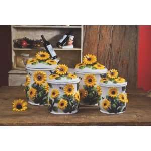 Sunflower 4 piece Canisters Set, 83001  Kitchen 