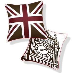 British Invasion Reversible Big Ben Pillow 