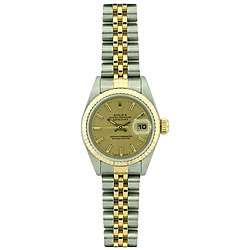   Rolex Datejust Womens Two tone Champagne Dial Watch  