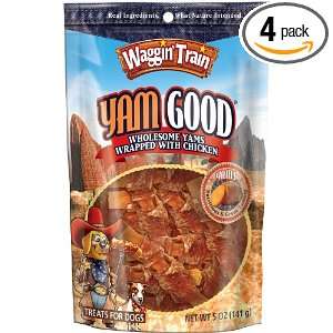 Waggin Train Yam Good Dog Treats, Chicken, 5 Ounce Package (Pack of 4 