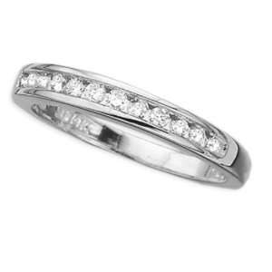   Silver 1/4 ct. Cubic Zirconia Wedding Band Puresplash Jewelry