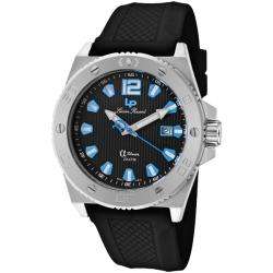 Lucien Piccard Mens A Diver Black Rubber Watch  Overstock