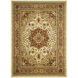 Lyndhurst Collection Ivory/ Rust Rug (8 x 11)  Overstock