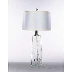 Clear Glass Table Lamp with French Cord  Overstock