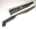 WWII Japanese Machete Bolo Knife, Wood Carved Sheath, Signed 16 Blade 
