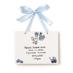  stork (boy) personalized baby tile: Home & Kitchen