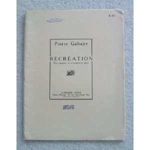 Recreation. For Trumpet, French Horn or Trombone, & Piano 